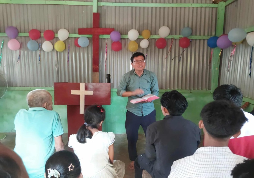 Congregation attending a Blessing Church Bangladesh Trust worship service