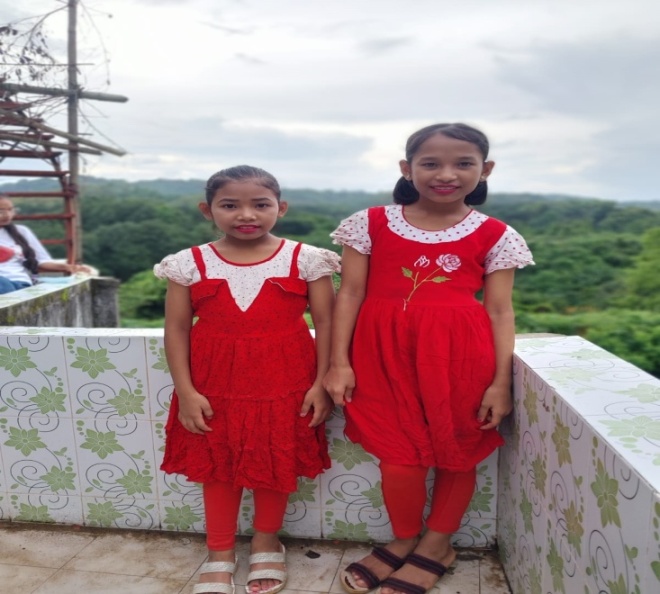 Two girls supported through BCBT’s care ministry